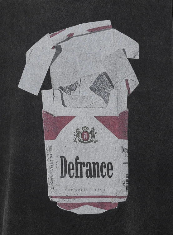 Футболка ARNODEFRANCE 'Antisocial Flavor Red' Washed Black