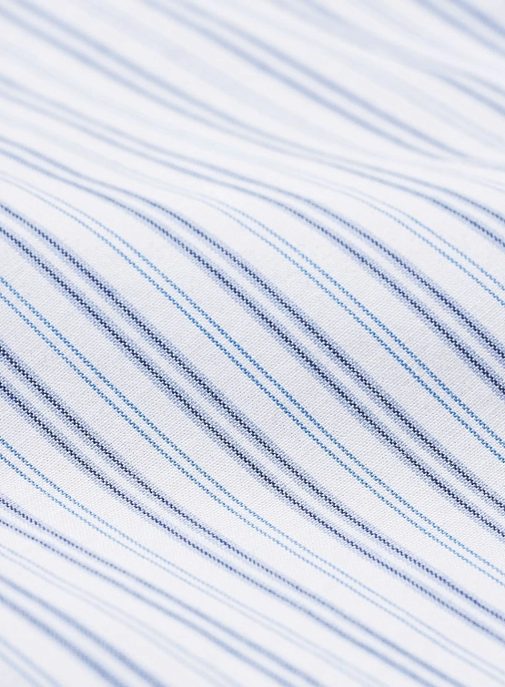 Рубашка HAL STUDIOS Striped S/S Overshirt White Navy