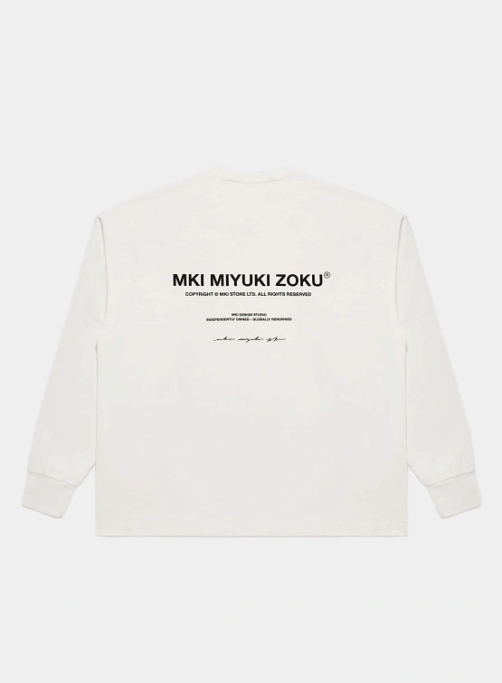 Лонгслив MKI MIYUKI ZOKU Design Studio L/S White