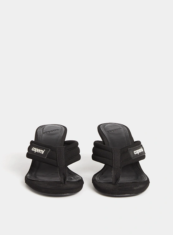 Женские сандалии Coperni Branded Thong Sandal Black