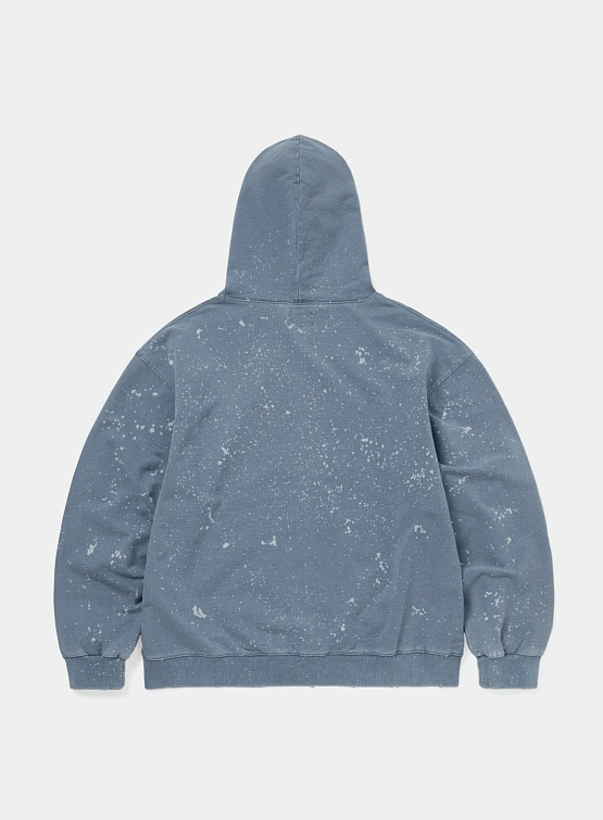 Зип-Худи thisisneverthat Indigo Dyed Zip Up Washed Blue