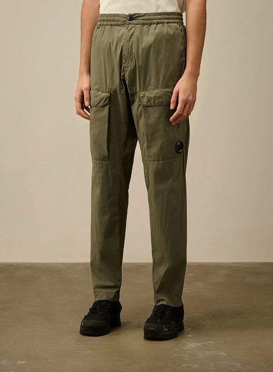Брюки C.P. Company 50 Fili Stretch Loose Cargo Thyme