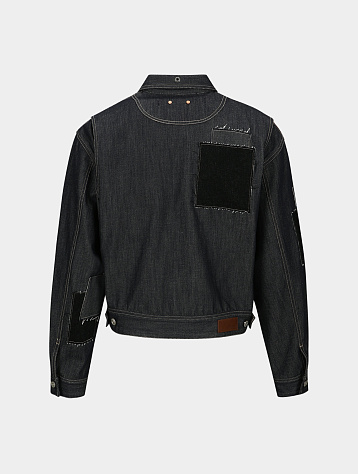 Джинсовая куртка Andersson Bell Patchwork Wave Tuck Indigo