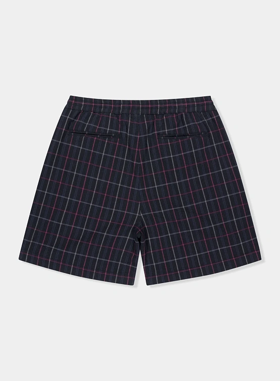 Шорты YESEYESEE Crinkled Fabric Check Black