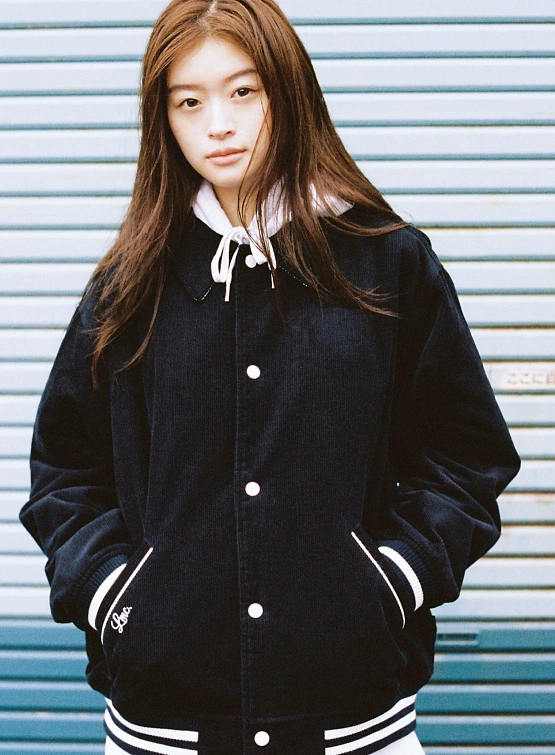 Бомбер LMC Coduroy Varsity Jacket Navy