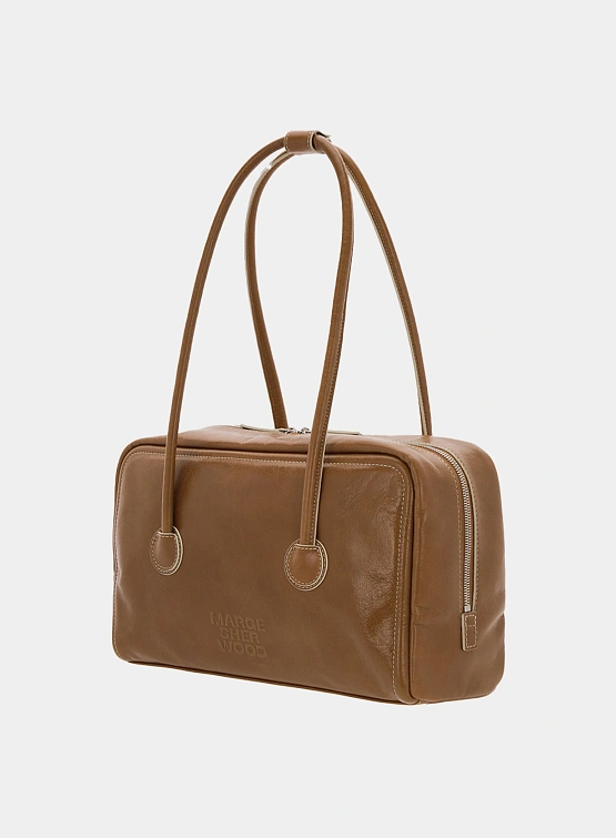 Женская сумка MARGESHERWOOD Soft Boston Brown Crinkle