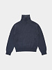 Халф-зип AMOMENTO Half Zip-Up Knit Dark Navy