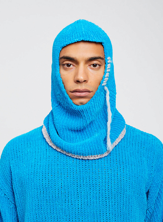 Балаклава BONSAI Knit Chenille Balaklava Blue Grey