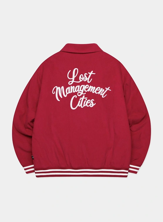 Бомбер LMC Coduroy Varsity Jacket Red