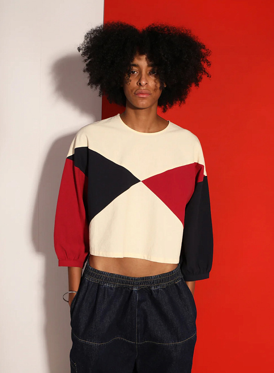 Женский топ LF Markey Alto Top Ecru Patchwork