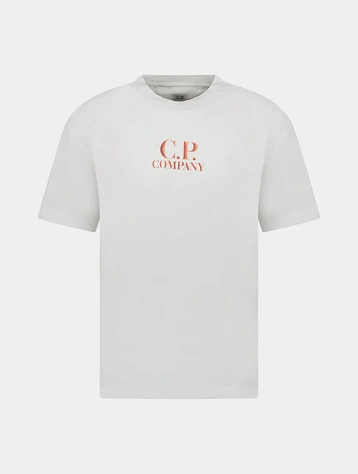Футболка C.P. Company 30/1 Jersey Logo Gauze White