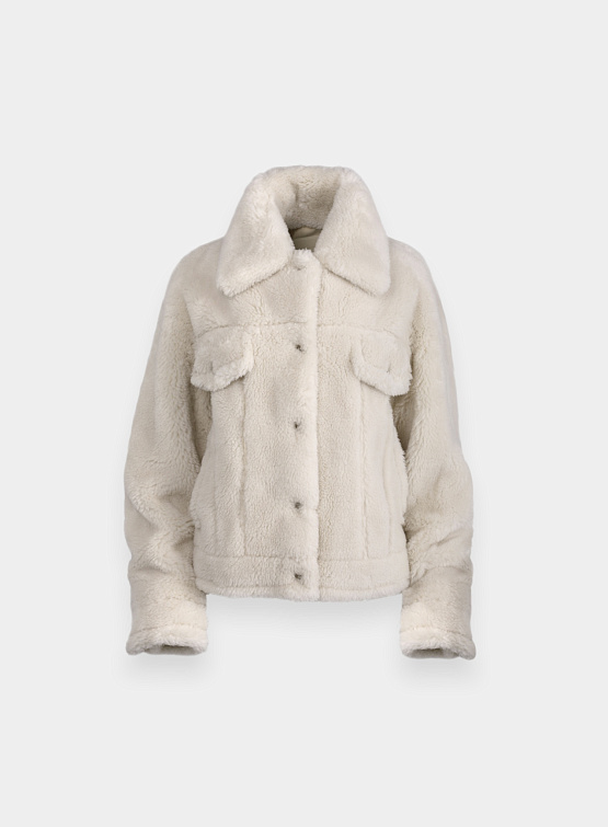 Женская куртка из шерсти System Tumble Fur Beige