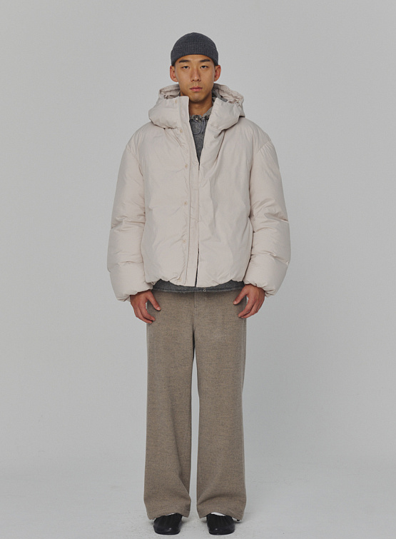 Пуховик AMOMENTO Hooded Down Puffer Ecru