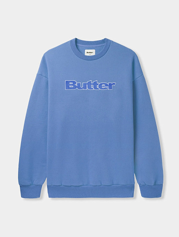 Свитшот Butter Goods Cord Logo Crewneck Cornflower