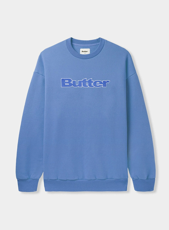 Свитшот Butter Goods Cord Logo Crewneck Cornflower