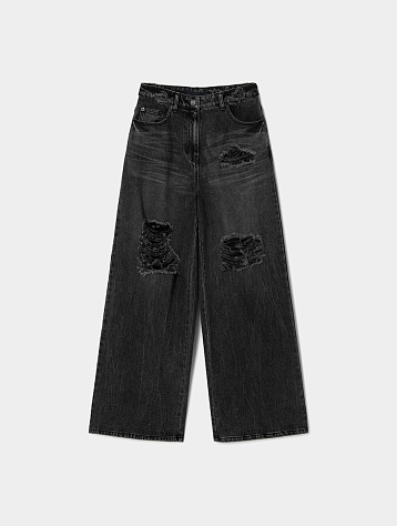 Женские джинсы JUUN.J Destroyed Wide Denim Pants Black