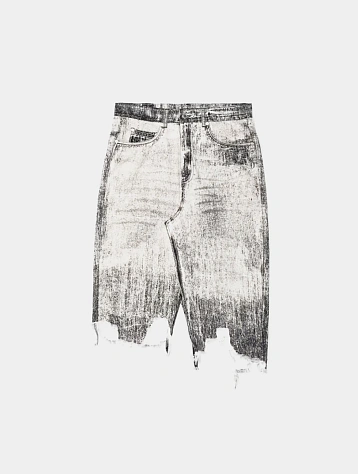 Женская юбка CAMPERLAB Paint Print Denim Faded Black