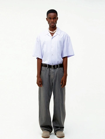 Рубашка COOR Natural Wrinkle Open Collar Light Purple