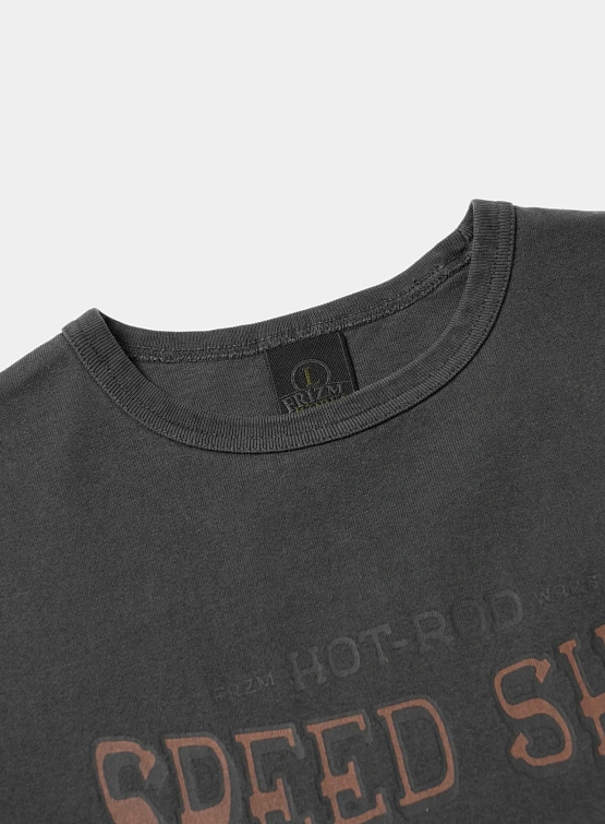 Футболка FrizmWORKS Speed Shop Pigment Dyeing Charcoal