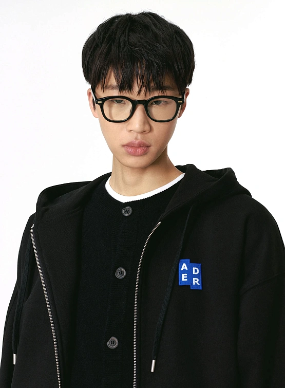 Зип-худи ADERERROR Sig; BL Tag 02 Black