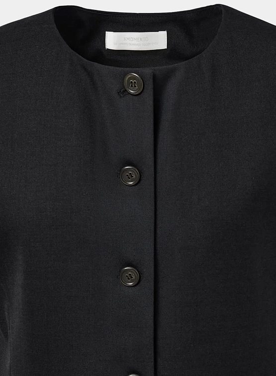 Женский жилет AMOMENTO Oversized Button Up Vest Black