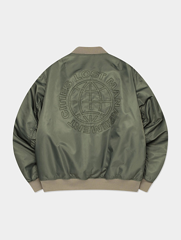 Бомбер LMC Wheel MA-1 Jacket Gray Khaki