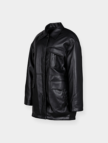 Женская кожаная куртка System Fake Leather Padded Black
