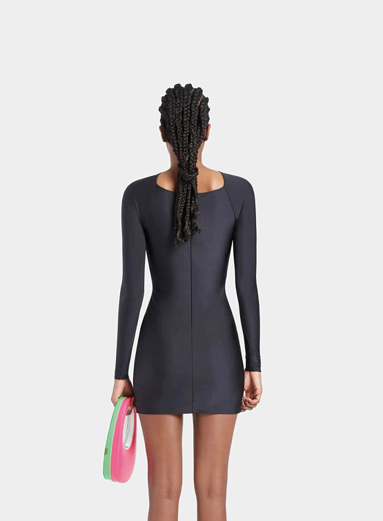 Женское платье Coperni Twisted Cut-Out Jersey Dress Black