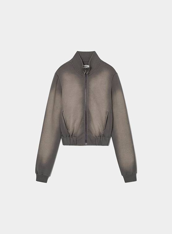 Женская толстовка на молнии OPEN YY Washed Baby Zipped Jacket Gray