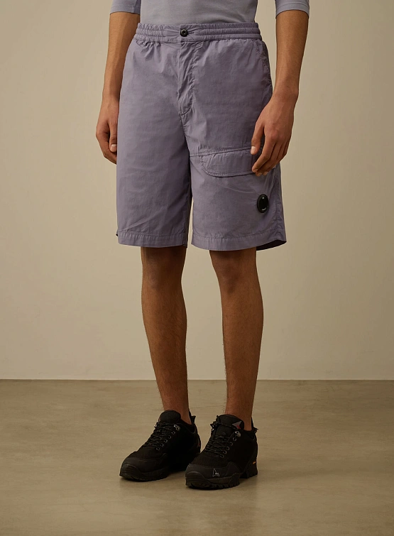Шорты C.P. Company 50 Fili Stretch Cargo Lens Lavander Violet