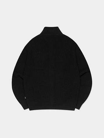 Кардиган LMC Script High Neck Zip-Up Knit Black