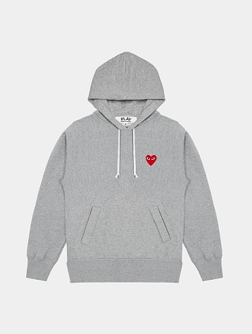 Худи Comme des Garçons PLAY Red Heart Grey