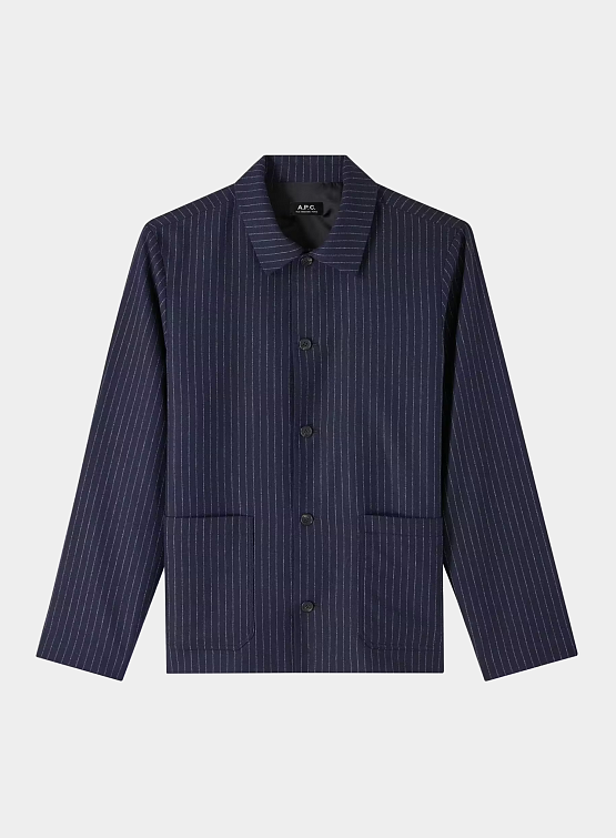 Овершот A.P.C. Pinstripe Dark Navy