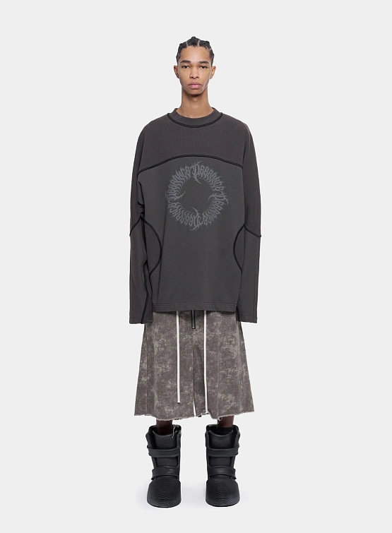 Свитер ARNODEFRANCE Biker Sweater Washed Grey