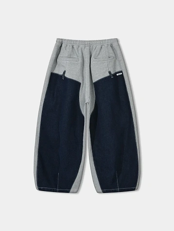 Брюки ANGLAN Denim Double Sweat Balloon Melange Grey