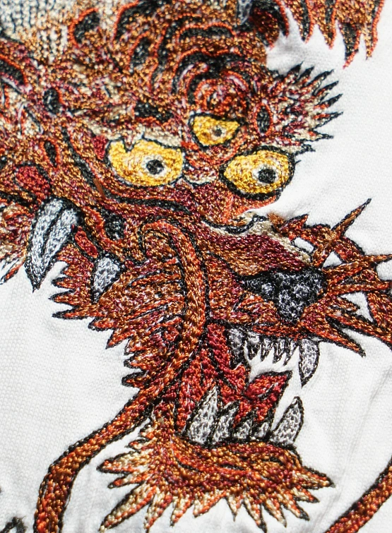 Футболка MAHARISHI 6100 Tour Tiger Dragon White