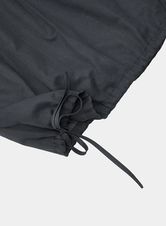 Женский топ AMOMENTO Sheer Volume Shirring Top Navy