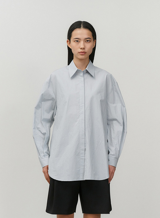 Женская рубашка AMOMENTO Oversized Shirt Light Blue