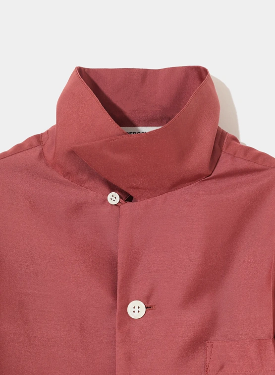 Женская рубашка UNDERCOVER Pleated Mix Open Collar Top Red