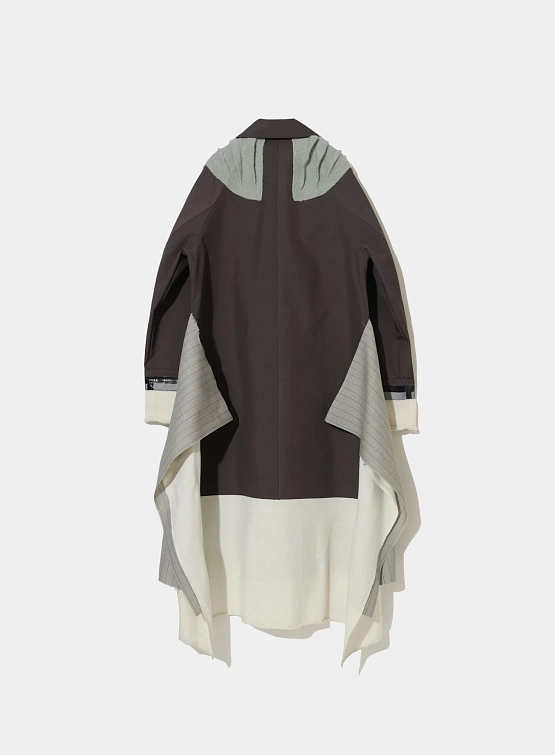 Женское пальто UNDERCOVER Bonded Wool Stripe Gray Brown