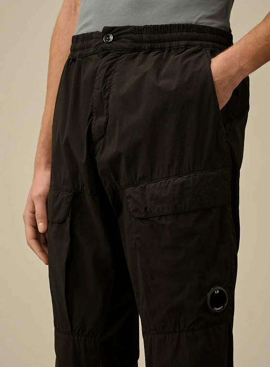 Брюки C.P. Company 50 Fili Stretch Loose Cargo Black