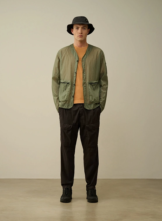 Брюки C.P. Company 50 Fili Stretch Loose Cargo Black