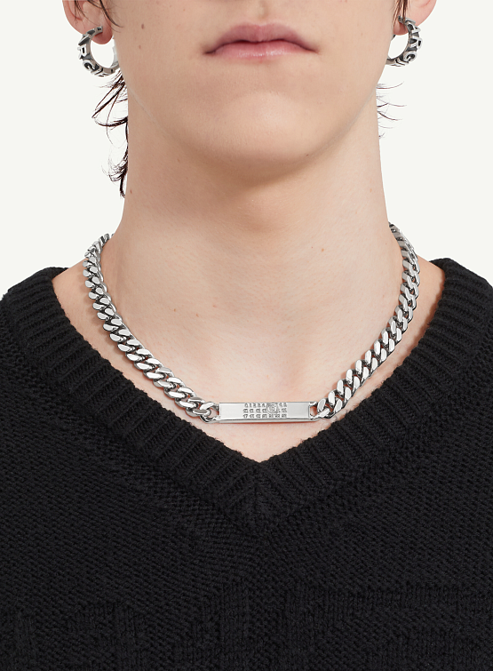 Колье MM6 Maison Margiela Number Logo Plate Necklace