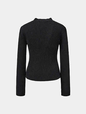 Женский кардиган AMOMENTO Ribbed Mock Neck Black