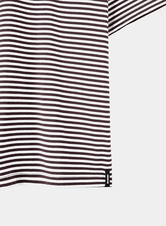 Футболка Sunnei Striped Over Brown & Optical White