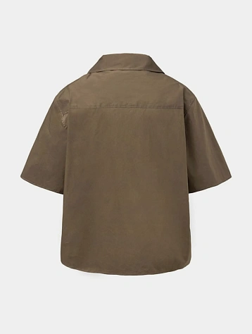 Рубашка AMOMENTO Open Collar Half Brown