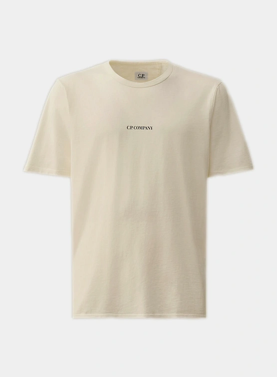 Футболка C.P. Company 24/1 Jersey Logo Gauze White