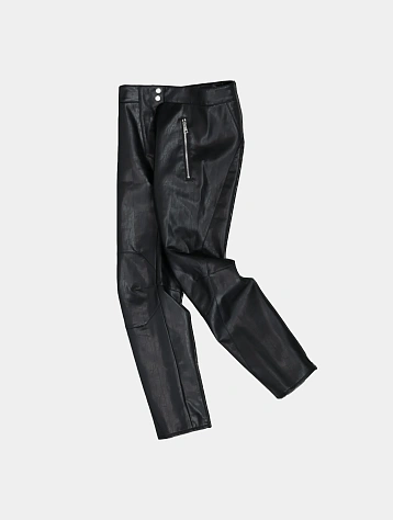 Брюки System Vegan Leather Biker Pants Black