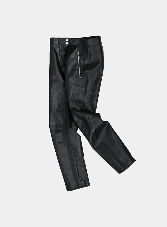Брюки System Vegan Leather Biker Pants Black