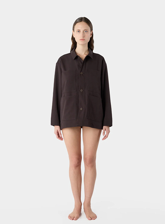 Рубашка Sunnei 4 Pocket Overshirt Burnt Aubergine